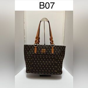 Dooney & Bourne Blakely Collection Signature Logo Tammy Canvas Tote Bag
